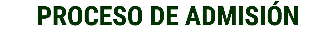 PROCESO DE ADMISIÓN
